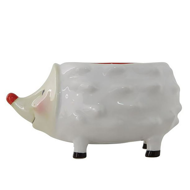 Hedgehog Rudolph Glossy White 7 x 4 Glossy Ceramic Christmas Decorative Bowl Hedgehog Rudolph Glossy White 7 x 4 Glossy Ceramic Christmas Decorative Bowl